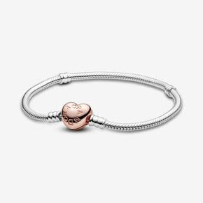 Pandora Moments Heart Clasp Snake Chain Bracelet offers at £55 in Pandora