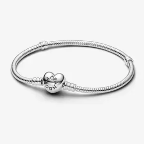 Pandora Moments Heart Clasp Snake Chain Bracelet offers at £55 in Pandora