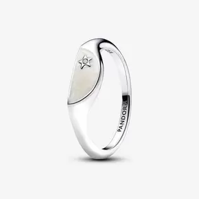 Pandora ME Halved Enamel Signet Ring offers at £35 in Pandora