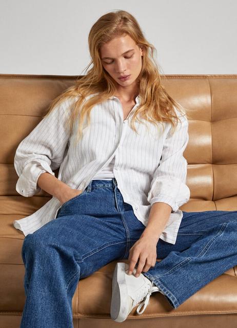 RELAXED FIT COTTON AND LINEN SHIRT offers at £70 in Pepe Jeans