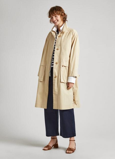 LONG COTTON TRENCH COAT offers at £159 in Pepe Jeans