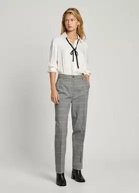 STRAIGHT HOUNDSTOOTH TROUSERS offers at £105 in Pepe Jeans