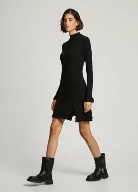 SHORT RIBBED KNIT DRESS offers at £70 in Pepe Jeans