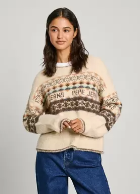 FAIR ISLE CREW NECK KNIT JUMPER offers at £42.5 in Pepe Jeans