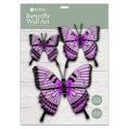 Butterfly Wall Decorations - Purple (Pack of 3) offers at £5 in Poundland