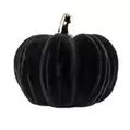 Halloween Flock Black Pumpkin Decoration, 12cm offers at £4 in Poundland