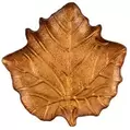 Autumn Leaf Glass Serving Plate - Bronze offers at £3 in Poundland