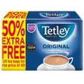 Tetley Original 120 Tea Bags, 375g offers at £3 in Poundland