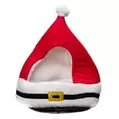 Christmas Santa Hat Plush Cat Bed, 55cm offers at £3.5 in Poundland