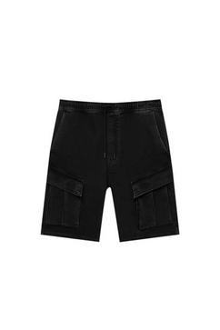 Denim cargo Bermuda shorts offers at £17.99 in Pull & Bear