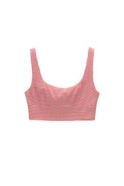 Gingham crop top offers at £17.99 in Pull & Bear