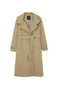 Crossover trench coat with belt offers at £22.99 in Pull & Bear