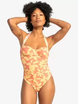 UNI Love Blows ‑ Halter Neck One-Piece Swimsuit for Women offers at £42 in Quiksilver