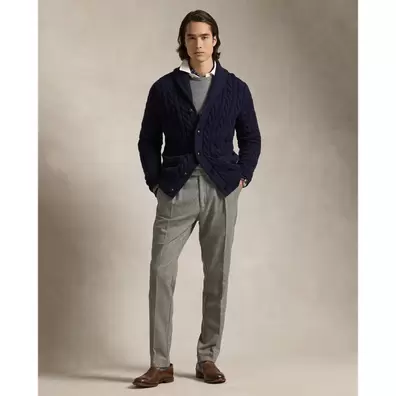 Pleated Wool Flannel Trouser offers at £399 in Ralph Lauren