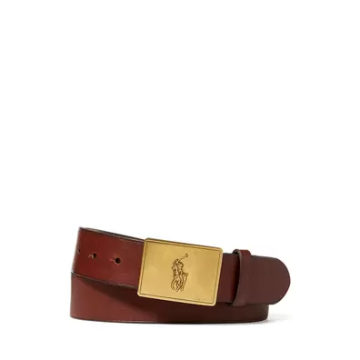 Pony Plaque Leather Belt offers at £105 in Ralph Lauren