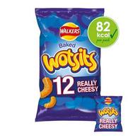 Walkers Wotsits Really Cheesy Multipack Crisps Snacks 12x16.5g offers at £3 in Sainsbury's
