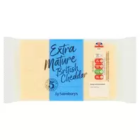 Sainsbury's British Extra Mature Cheddar Cheese 400g offers at £3 in Sainsbury's