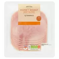 Sainsbury's British Honey Roast Cooked Ham Slices x7 120g offers at £2 in Sainsbury's