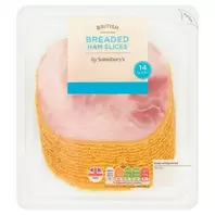 Sainsbury's British Breaded Cooked Ham Slices x14 240g offers at £2.5 in Sainsbury's