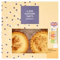 Sainsbury's Egg Custard Tarts 4x81g offers at £1.4 in Sainsbury's