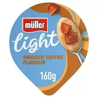 Müller Light Fat Free Smooth Toffee Yogurt 160g offers at £0.9 in Sainsbury's