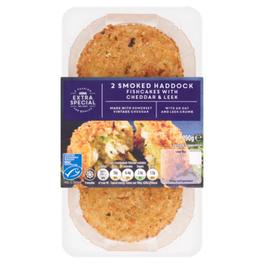 2 Smoked Haddock Fishcakes with Vintage Cheddar & Leek offers at £2.8 in Asda