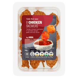 Side For One 8 Chicken Skewers 64g offers at £1.5 in Asda