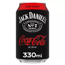 Old No. 7 Brand Tennessee Whiskey Mixed with Coca-Cola Zero Sugar 330ml offers at £2.2 in Asda