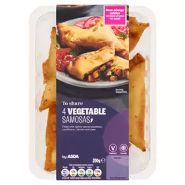 To Share 4 Vegetable Samosas 200g offers at £1.5 in Asda