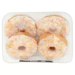 4 White Iced Ring Donuts offers at £1.35 in Asda