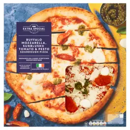 Buffalo Mozzarella, Sunblush Tomato & Pesto Sourdough Pizza 458g offers at £4.9 in Asda