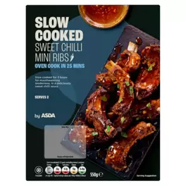 Slow Cooked Sweet Chilli Mini Ribs 550g offers at £4.95 in Asda