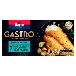 Gastro 2 Lightly Dusted Sea Salt & Cracked Black Pepper Basa Fillets offers at £4.75 in Asda