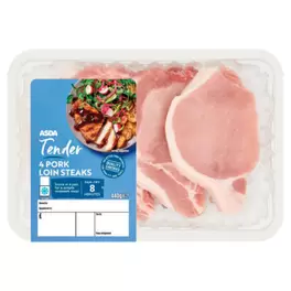 Tender 4 Pork Loin Steaks offers at £3 in Asda