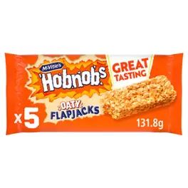 Hobnobs 5 Oaty Flapjack 131.8g offers at £1.25 in Asda