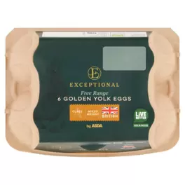 6 Free Range Golden Yolk Eggs 328g offers at £2.2 in Asda