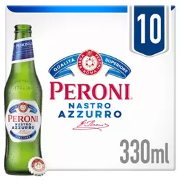 Nastro Azzurro Beer Lager Bottles 10 pack offers at £12 in Asda