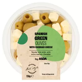 Spanish Green Olives with Cheddar Cheese 150g offers at £3 in Asda