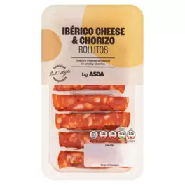 Iberico Cheese & Chorizo Rollitos 88g offers at £3 in Asda