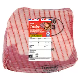 Tender Medium Beef Roasting Joint (Typically 1kg) offers at £13 in Asda