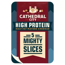 5 Half Fat Mature Cheddar Mighty Slices 150g offers at £2.55 in Asda