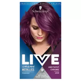 LIVE Intense Colour Urban Metallics Permanent Hair Colour Amethyst Chrome U69 offers at £5.22 in Asda