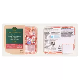 Dry Cured Oak Smoked Bacon Lardons 2 x 90g (180g) offers at £2.85 in Asda