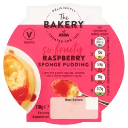 So Fruity Raspberry Sponge Pudding 110g offers at £0.98 in Asda