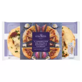 2 Caramelised Red Onion & Mozzarella Flatbreads 220g offers at £1.88 in Asda