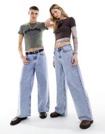 Reclaimed Vintage unisex 90s loose fit jean in light blue offers at £39.99 in ASOS
