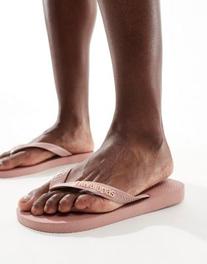 ASOS Exclusive Havaianas top flip flops in pink offers at £25 in ASOS