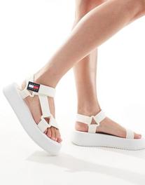 Tommy Jeans Eva sandals in white offers at £65 in ASOS