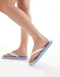 Tommy Jeans logo flip flops in blue offers at £30 in ASOS