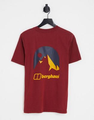 Berghaus Mont Blanc Mountains t-shirt in burgundy offers at £15.4 in ASOS